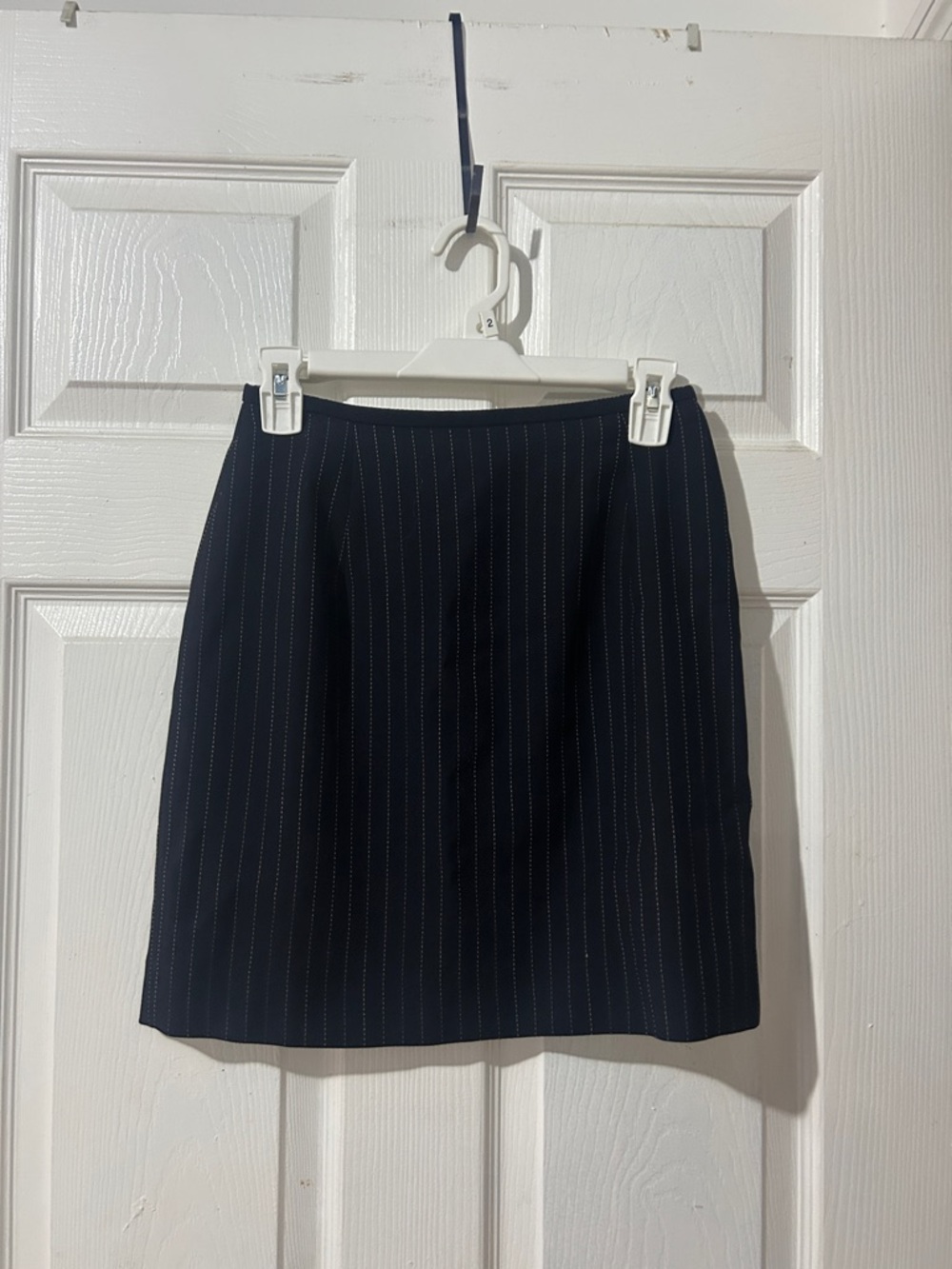 Navy Pinstripe Women's Skirt